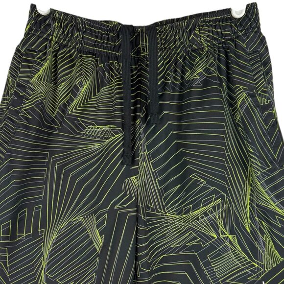Nike Boys Dri-Fit Elastic/Drawstring Waist Logo Black/Lime Green Shorts Size XL - Picture 3 of 12